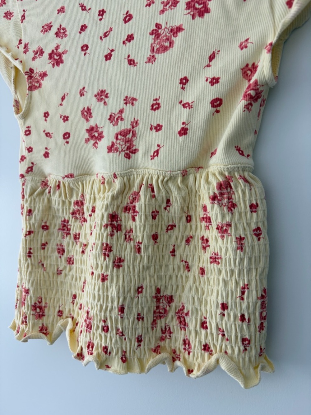 Urban Outfitters Kimchi Blue Only You Smocked Short Sleeve Top - Picture 8 of 9